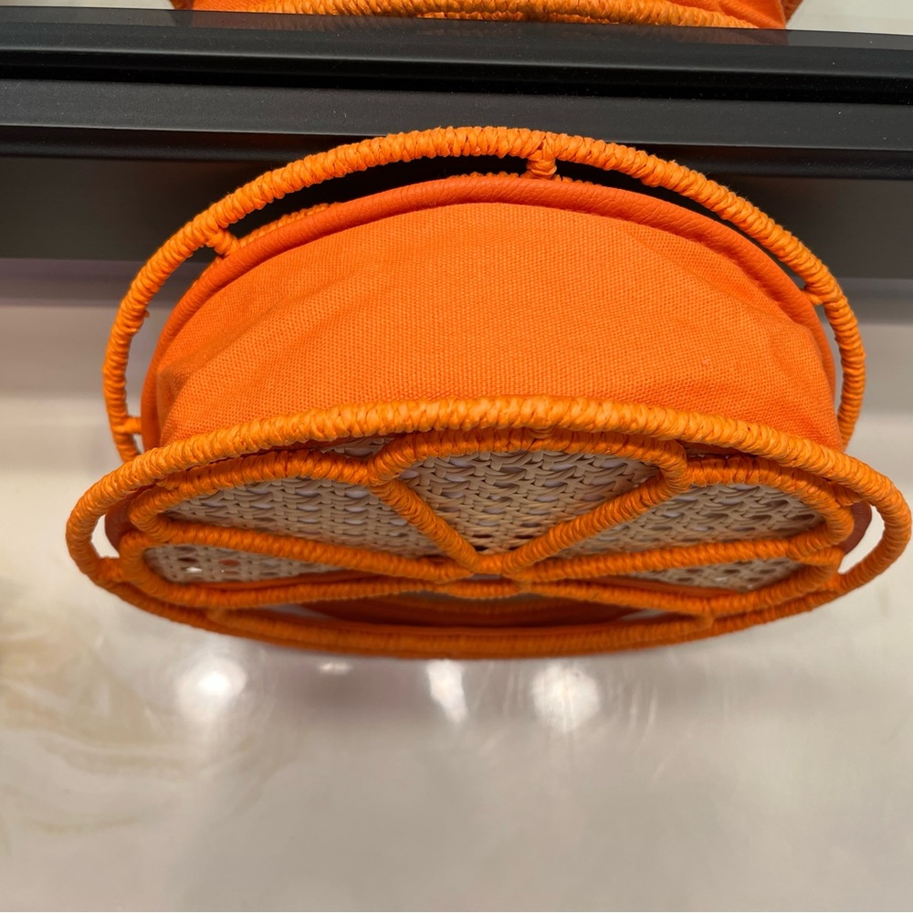 Tiki Tropical Hawaiian Pin-up Woven Orange Purse - Picture 4 of 6